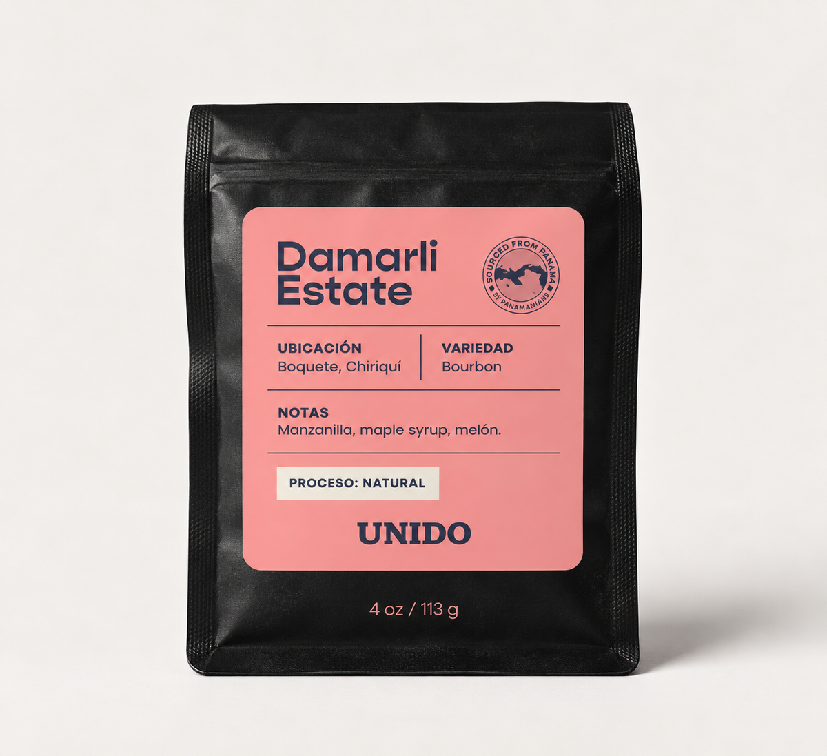 Damarli Estate Bourbon Natural – Café de Origen Único Panamá 340g